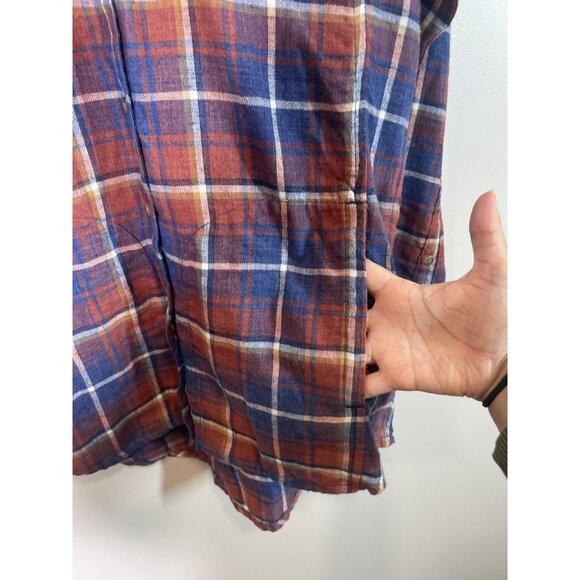 Toad & CO Cairn LS Shirt Size S Plaid Button Up Casual Fall Long Sleeve Collared - Picture 5 of 11